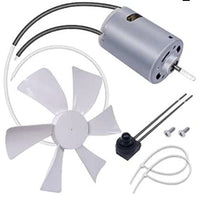 6 Inch White RV Vent Exhaust Fan Blade with 12V D Shaft Replacement