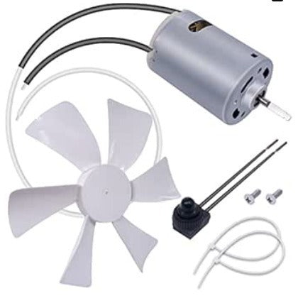 6 Inch White RV Vent Exhaust Fan Blade with 12V D Shaft Replacement for Campers