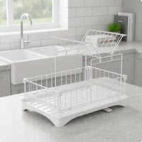 Dish Rack with drips Tray Countertop Dish Drainage rack-Saving for Apartment
