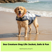 Dog Life Jacket, High-Buoyancy Life Jacket, Adjustable grip handle Handle, Waterproof, Summer Swimming, Suitable for Large Breeds