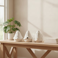 3 Pieces Resin Figurines Sculptural Statues Modern for Entryway