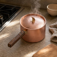 Copper Pot with Lid Artisanal Hammered Copper Pot Heat Retention