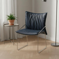Space Saving Stainless Steel Dining Chair Sturdy Metal Legs Bauhaus Design Chair Easy to Clean for Cafe, Small Apartment