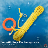 Highly Buoyant Floating Life Saving Rope High Strength Water Rescue Throw Line Long-Lasting Material for Boaters, Flood Control, Boating