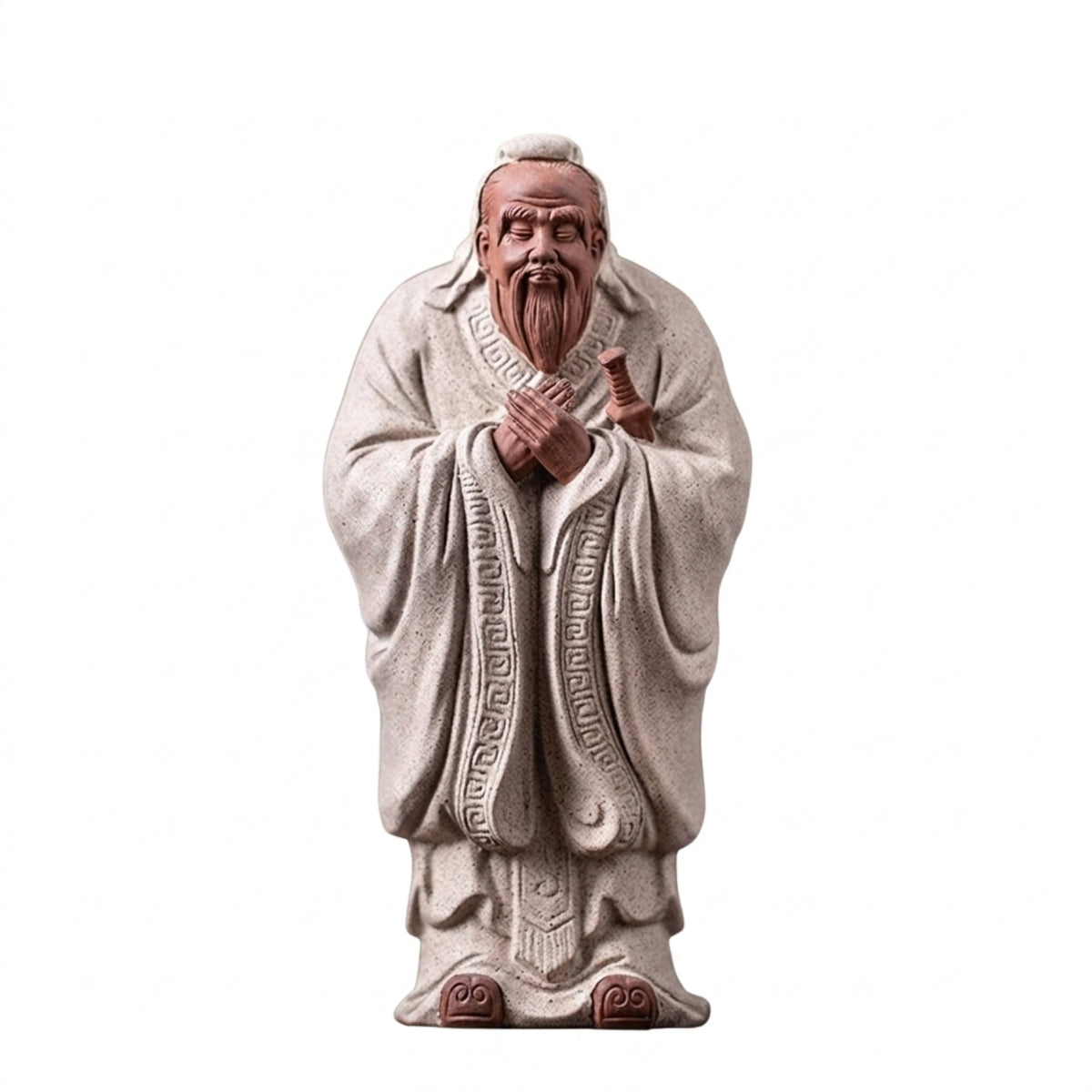 Scholar Figurine Traditional Ceramic Figurine Zen for Study