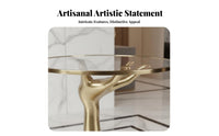 Hand-Shaped Stand Nordic design Accent Table Sturdy Construction for Homeowners