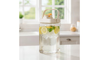 Wide-Mouth Drink Dispenser with Tap Transparent Fridge Water Jug with Spout Food-Grade Water Container with Spout Leak-Resistant for Families