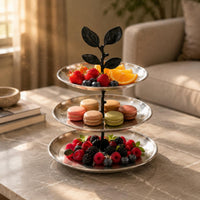 3 Tier Dessert Stand Sturdy Fruit Tray Stand Elegant Finish for Party
