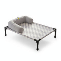 Medium Size Raised Pet Cot Raised Pet Bed Black Frame Cat Dog Bed for Dogs