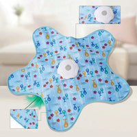 Flat Electric Cat Teaser Toy Motorized Starfish Cat Toy Rechargeable Interactive for Cats, Kittens, Solo Entertainment, Boredom Relief