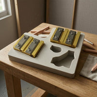 Metal Violin Peg Reamer Gold-Colored Violin Peg Repair Tool Clamping Plates Screw-Secured for Luthiers