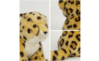 Soft Toy Leopard Spotted Stuffed Leopard Stuffed Animal with Tail Soft Toy Cuddly for Children, Playroom, Bedroom