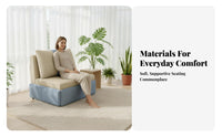 Single Fold-Foldable Lounger Foldable Design Pull-Foldable Armchair Bed versatileUse Space-Efficient for Apartment Dwellers