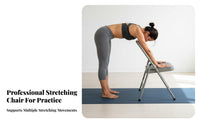Foldable Iyengar Mind-Body Practice Chair Non-Slip Canvas Seat Mind-Body Practice Auxiliary Chair Portable Handstand Training Tool Professional Grade for Beginners, Seniors, Home Gym