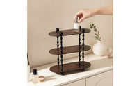 Compact Vanity Shelf with Spindle Legs | 2-Tier, Tabletop Storage Rack, for Dresser