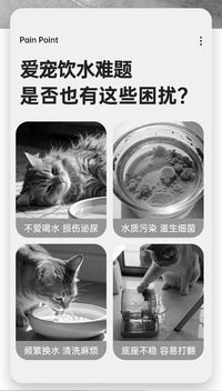 新款宠物智能饮水机不锈钢猫咪狗狗自动喂水器滤芯活水循环圆形