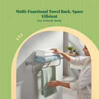 Matte black stainless steel towel rack