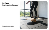 Sturdy Wood Construction Wooden Balance Board Anti-Slip Surface Wooden Balance Coach High Load Capacity Core Training Board Full Body Workout for Surfers, Athletes, Beginners, Mindful Stretching, Home Gym, Standing Desk
