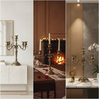 Five-Arm Candelabra Elegant Candlestick Stable for Dining Tables, Event Planners