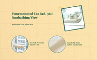 Cat shelf with suction mount.