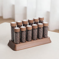 Coffee Bean Display Stand 12-Hole Coffee Bean Storage Display Rack for Baristas