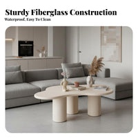 Mushroom-Shaped Table Cream aesthetic Household Furniture Round surface Modern Aesthetic for Decor lovers, Living Room, Office