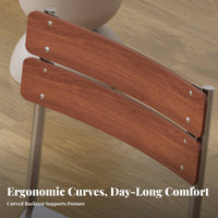 Wood and Metal Side Chair Nordic design Seating Furniture Japanese Aesthetic Minimalist Design for Dining Room, Restaurant, Cafe