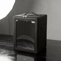 Soft-Sided Cosplay Storage Box with Window Safeguarding Hairpiece Head Case Transparent Hairpiece Case with Handle Long-Lasting for Conventions