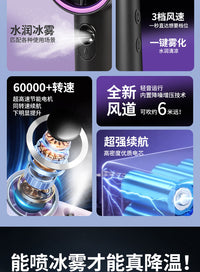 YF Portable Mist Spray Fan with USB Charging and Humidification