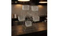 Rotating Snack Stand Tabletop Rotating Wheel Wheel Dessert Server Silver Finish