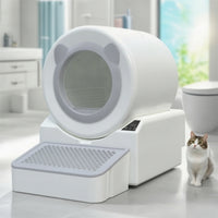 Self-Cleaning Cat Litter Box Enclosed Automatic Cat Litter Box Pet Supplies Electric Handsfree-of-Charge for Cats, Apartments