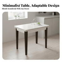 Extendable Dining Table Space-Saving Extendable Folding Table Foldable for Hosts