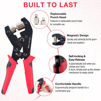 Automatic Hole Punch Eyelet Pliers Set