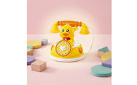 Cartoon Duck Telephone Toy Plastic Pretend Play Phone with Cord Safe Toy Phone with Numeric Key Educational for Preschool