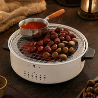 Charcoal Grill and Teapot Warmer for Winter Home Outdoor Indoor Heating and Roasting Set