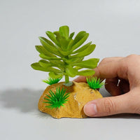 Realistic Fake Plants with Weighted Base, Snake Accessories for Vivarium, Aquatic Aquarium and Lush Terrarium Decor