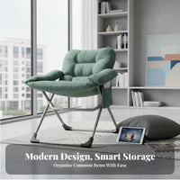 Padded Folding Recliner Cushiony Cushioning Reclining Chair Removable Cushion