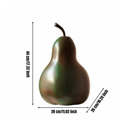 Artificial Pear Statue New Chinese Decorative Pear Ornament Lifelike Details Tabletop Sculpture for Entryway, Showroom