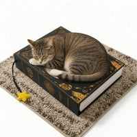 Corrugated Book Shaped Cat Scratcher | Wear-Resistant, Cat Scratcher Bed, for Reading Corner
