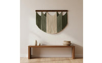Bohemian Wall Tapestry Handmade Woven Fringe Tapestry Textured Design for Living Room, Coffee Shop