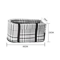 Foldable Car Console Pet Seat Versatile-Use Design Middle Console Dog Bed Detachable and Washable Dog Booster Car Seat Soft Padded for Cats, Small Dogs, Young Dogs, Road Trips