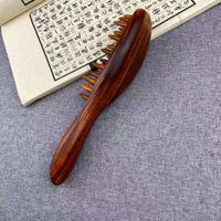 Scalp Massage Comb Ergonomic Rosewood Massage Comb Handheld Hairbrush for Home