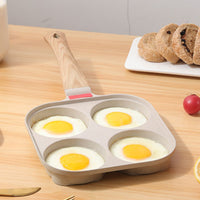 Nonstick Pan with Four Sections Divided Breakfast Pan Multi-Section Skillet 4-Cup for Singles, Students, Small Kitchens, Dorm Rooms
