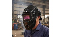 Heat Resistant Auto-Darkening Metal Joining Helmet Light Blocking Auto Darkening Metal Joining Helmet Anti-Glare Safety Gear Eye Protection for Welders, Professionals, Workshop, Factory