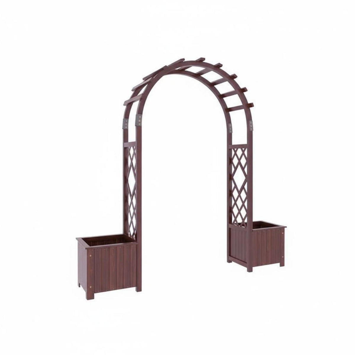 Wooden Garden Arch Weather-Resistant Wooden Garden Arbor Lattice Side Panels Climbing Plant Archway for DIY Enthusiasts, Walkway Entrance, Yard, Patio