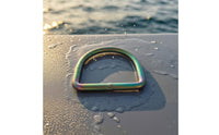 Baked-Blue Finish Diving Backplate Set Rainbow Sheen Titanium Alloy Backplate Iridescent Dive Back Plate Rounded-Shoulder