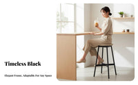 Backless Round-Top Stool Minimalist Design Bar Chair Stable Base for Pub, Office