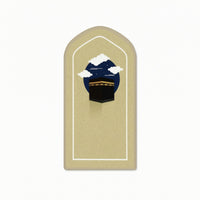 Prayer Mat with Kaaba Motif Soft Cushioned Prayer Mat Thick for Worship