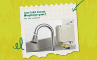 Touchless faucet, temp control, steel