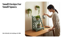 Space-Saving interconnectable desktop Organizer Multi-Functional Plant Stand Decorative Display Shelf reconfigurable Design for Office Workers, Home Decorators, Students, Desktop, Windowsill, Countertop, Living Room